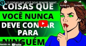coisas que você deve manter em segredo